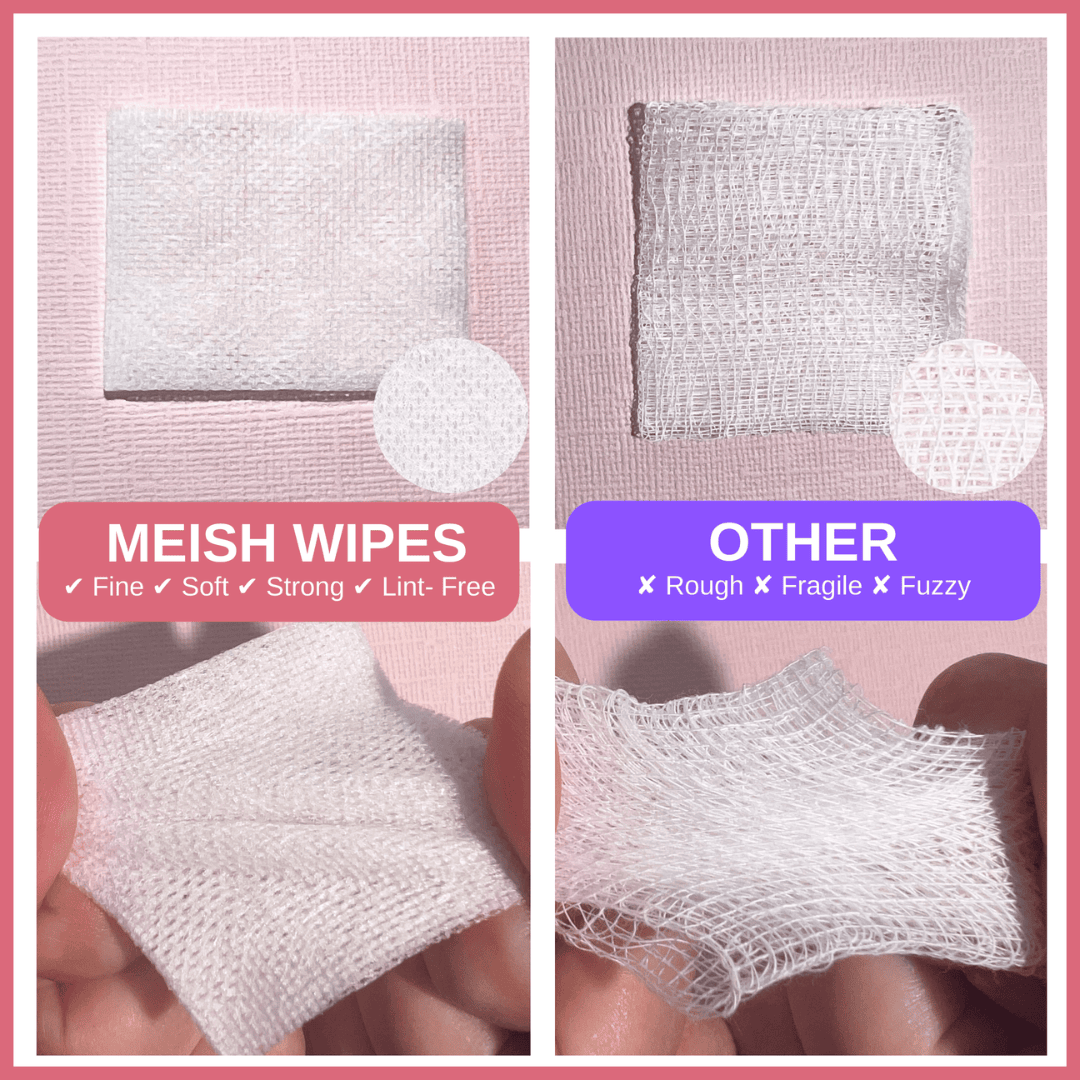MEISH Lint-Free Cotton 100% Wipes