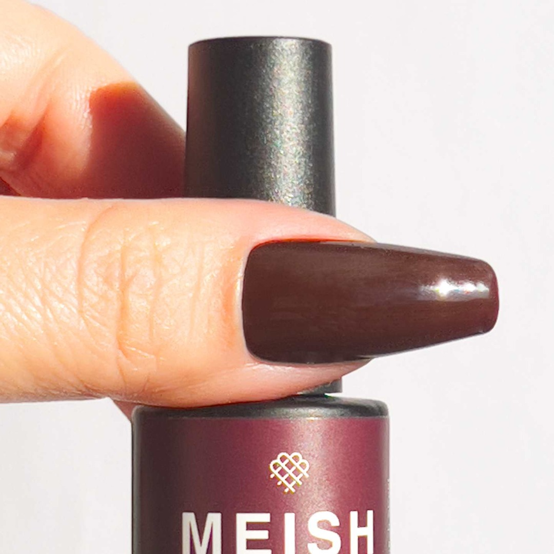 Dark Cocoa MEISH Colour Gel Polish Vegan Toxic free HEMA free Cruelty free