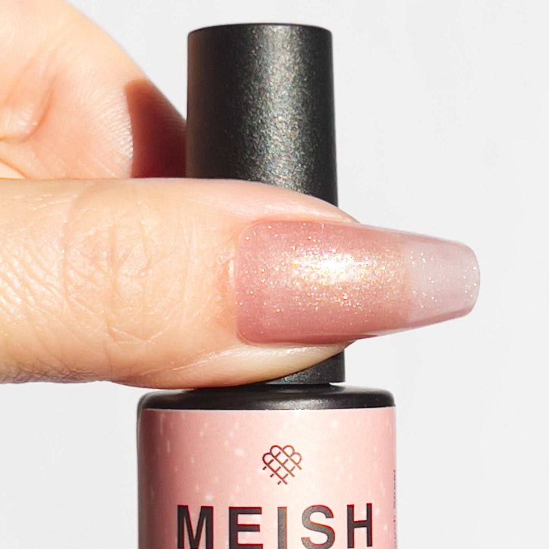 Apricot Gritter MEISH Colour Gel Polish Vegan Toxic free HEMA free Cruelty free