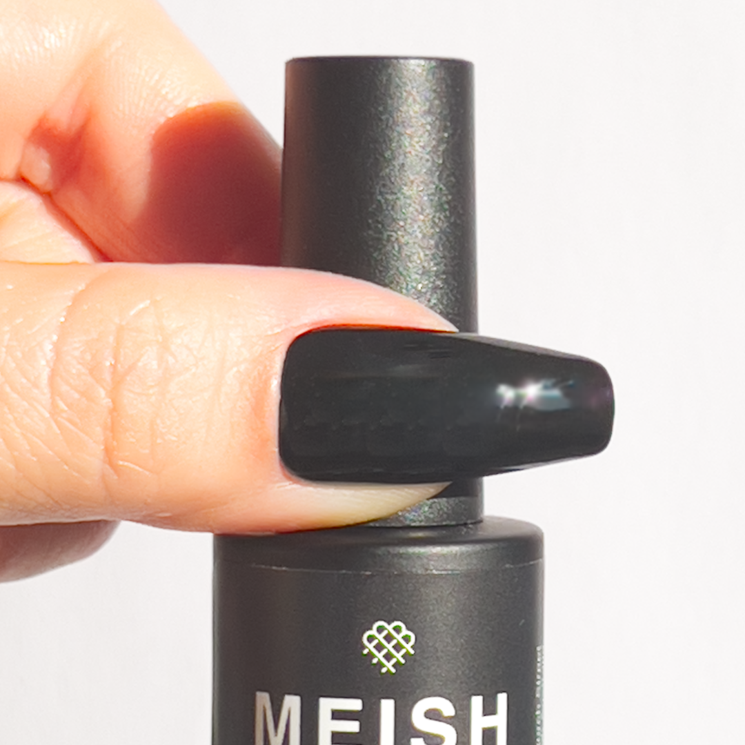 Onyx Black MEISH Colour Gel Polish Vegan Toxic free HEMA free Cruelty free